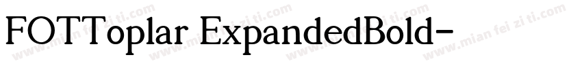 FOTToplar ExpandedBold字体转换